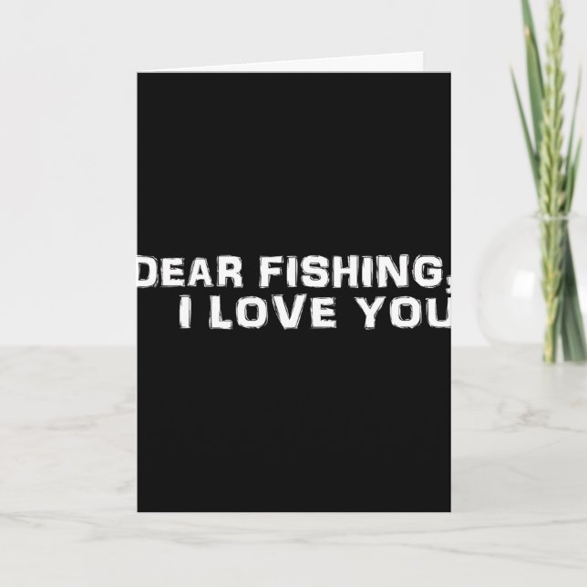 Carte Pêche chère Je t'aime  (Devant)
