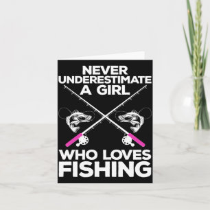 Carte Pêche cool pour femmes filles pêcheur leurre de po