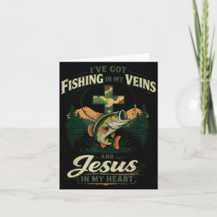 Carte Pêche dans les veines Jésus dans le cœur Christian