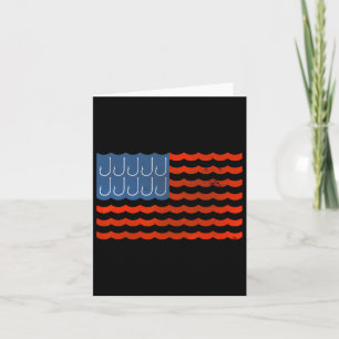 Carte Pêche Drapeau Américain Pêche Patriotique 4 Juil