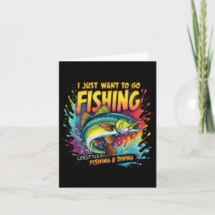 Carte Pêche Je Veux Juste Aller Pêche Lifestyle Pêche