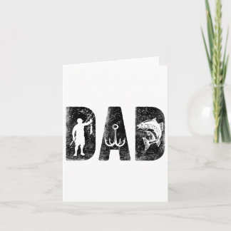 Carte Pêche papa Anniversaire Clic Gras Police Poisson P
