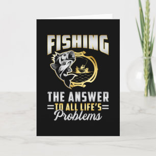 Carte Pêche Poisson Pêcheur Pêche Rod Love Funny Cadeau
