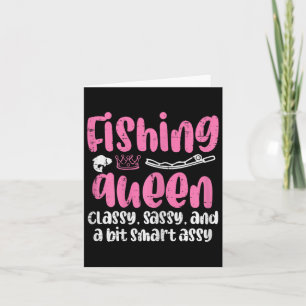Carte Pêche Queen Cly Sy Smart Fun Pêcheur Pêcheur Wo