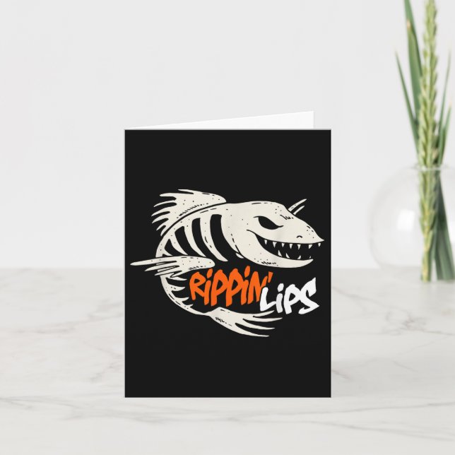 Carte Pêche Rippin Lips Poisson Bones T Chemise (Devant)