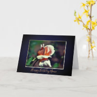 Pêche Rosebud Floral Anniversaire personnalisé
