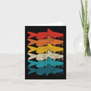 Carte Pêche Vintage de poisson de poisson de la rivière