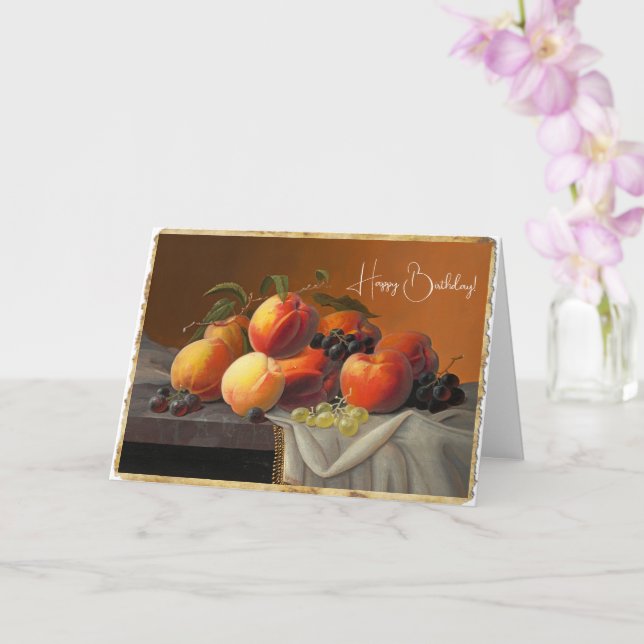 Carte Pêches, raisins et pommes (Orchidée)