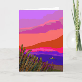 Carte Pêcheur à Dawn