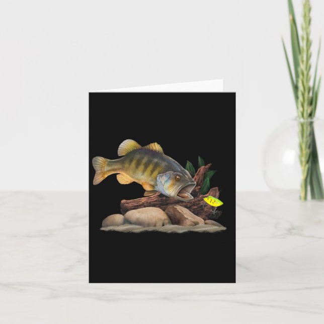 Carte Pêcheur À La Bouche B Et À La Pêche (Devant)