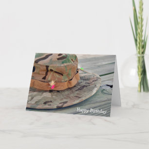 Carte Pêcheur D'Anniversaire Casquette Avec Lures