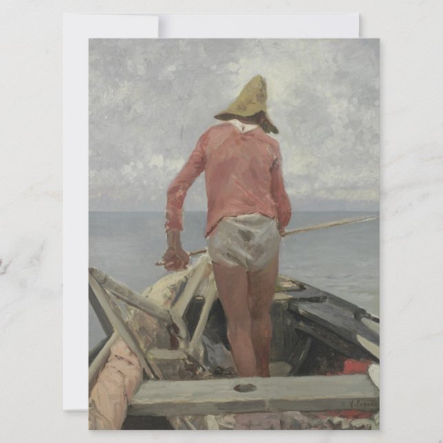Carte Pêcheur dans son bateau (par Vincenzo Caprile) (Devant)