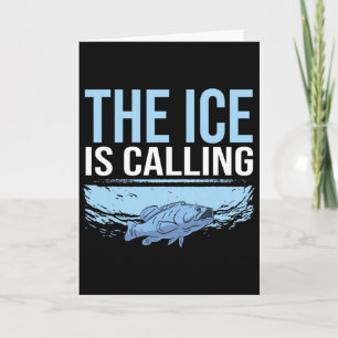 Carte Pêcheur de glace disant Pêche sur glace Fête des p