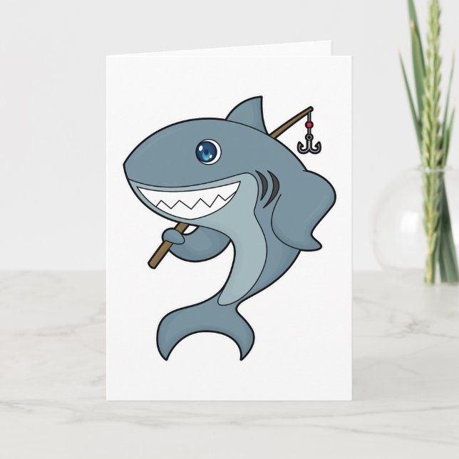 Carte Pêcheur de requin canne à pêche (Devant)