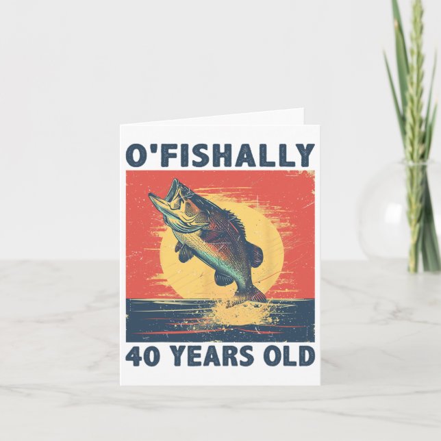Carte Pêcheur poisson 40 ans 1985 Pêcheur 40e (Devant)