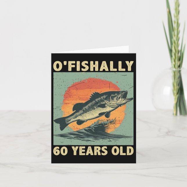Carte Pêcheur poisson 60 ans 1965 Pêcheur 60e (Devant)