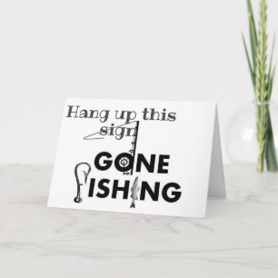 CARTE ***PÊCHEUR*** POISSON TOUTE LA JOURNÉE À L'ANNIVER