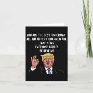 Carte Pêcheur Trump Drôle de Pêcheur Cadeaux de Crochet