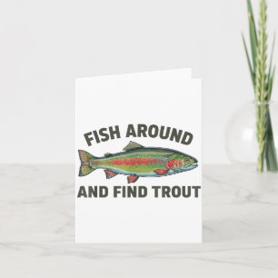 Carte Pêchez autour et trouvez la truite drôle pêche pêc