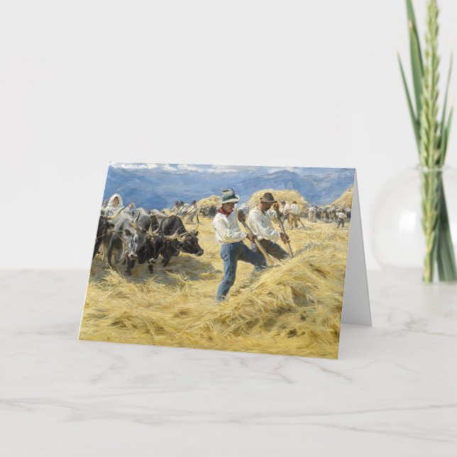 Carte Peder Severin Kroyer - Threshing dans les Abruzzes (Devant)