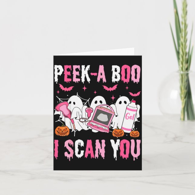 Carte Peek A Boo I Scan You Soky Sonographer Ultrasound  (Devant)