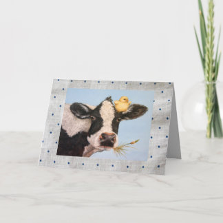 Carte Peep et vache à points