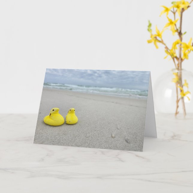 Carte Peeps de Pâques (Fleur jaune)