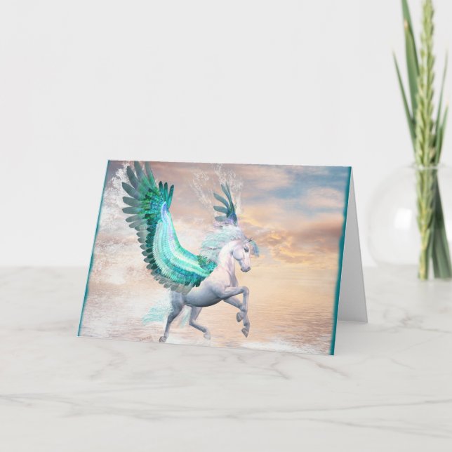 Carte Pegasus Greeting Card & Enveloppe, Vous Customisez (Devant)