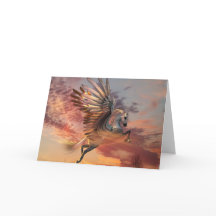 Carte Pegasus Sunset 5" x 7" Std avec enveloppe in