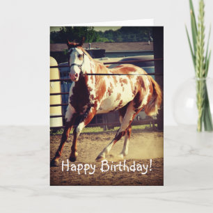 Carte Peignez le cheval, anniversaire