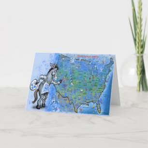 Carte Peindre l'Amérique démocrate bleu