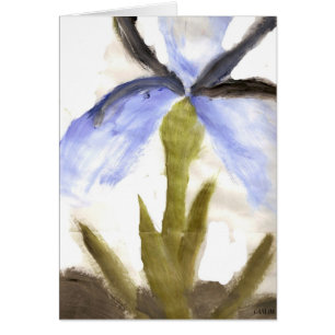 Carte peinte de fleur