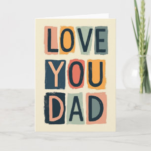 Carte peinte "Je t'aime Papa"