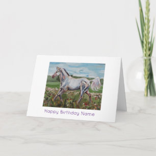 Carte Peinture à l'huile de cheval blanc
