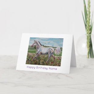 Joyeux Anniversaire Mari espère que vous avez un Meilleur Jour-courses de chevaux carte Jockey