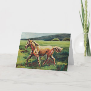 Carte Peinture à l'huile de cheval de Trot vide