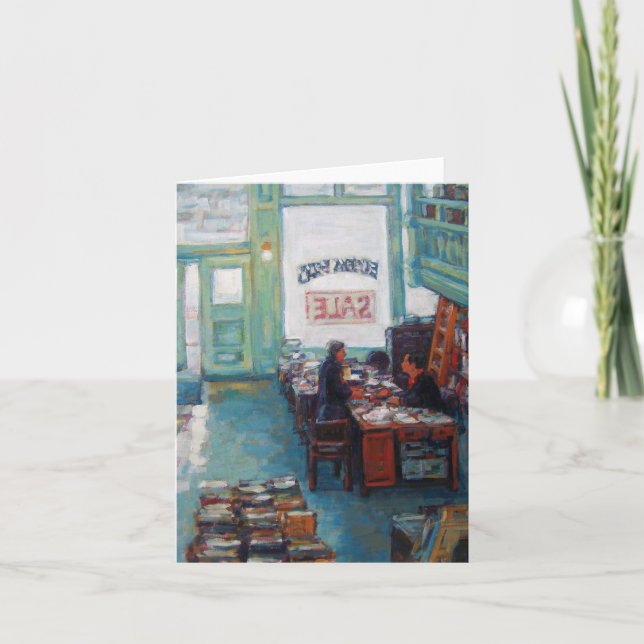 Carte Peinture à l'huile "de vente de livres d'Eureka" (Devant)
