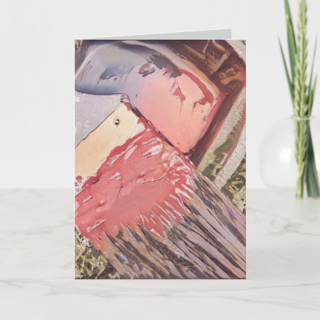 Carte Peinture abstraite moderne couleurs chaudes (Devant)