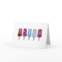 Peinture aquarelle de popsicles ambiance estivale