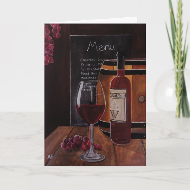Carte Peinture au vin rouge d'Alfred Fox (Devant)