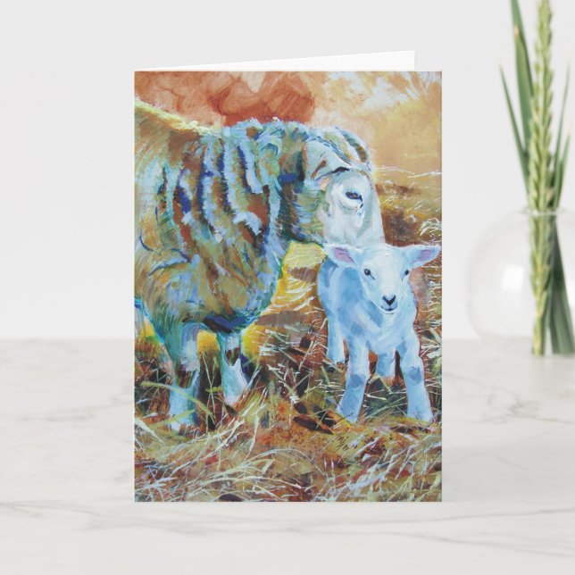 Carte Peinture d'agneau et de mouton (Devant)