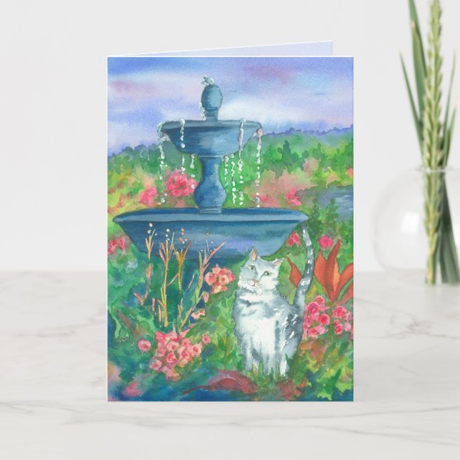Carte Peinture d'aquarelle de chat Joyeux anniversaire (Devant)