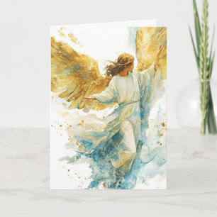 Carte Peinture d'art céleste d'ange gardien
