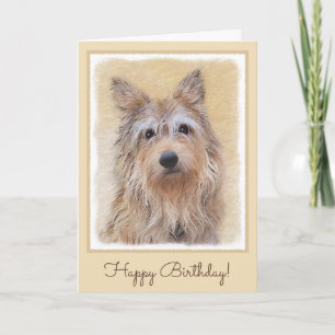 Carte Peinture de Berger Picard - Cute Original Dog Art