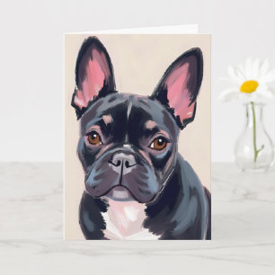 Carte Peinture de Bouledogue Français
