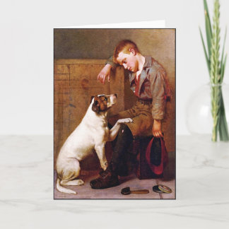 Carte Peinture de chien : Meilleurs amis par John Brown