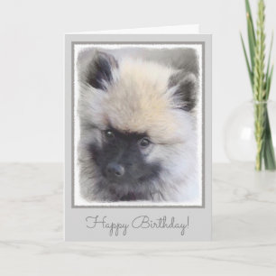Carte Peinture de chiot de Keeshond - jolie art de chien