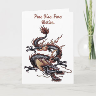 Carte Peinture de dragon chinois isolée et découpée