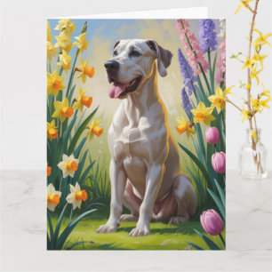 Carte Peinture de fleurs printanières de Grand Danois