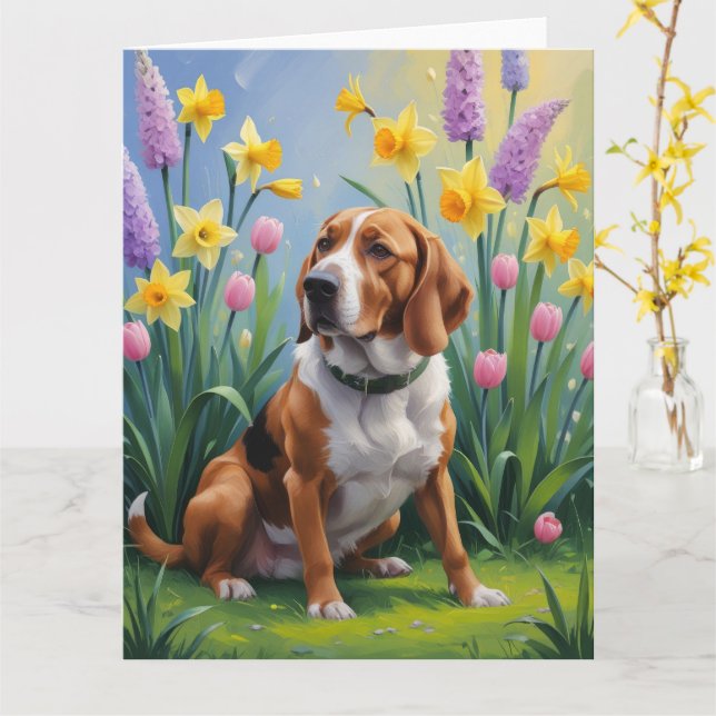 Carte Peinture de fleurs printanières de Treeing Walker  (Fleur jaune)
